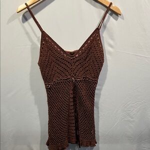 Brown Crochet Camisole